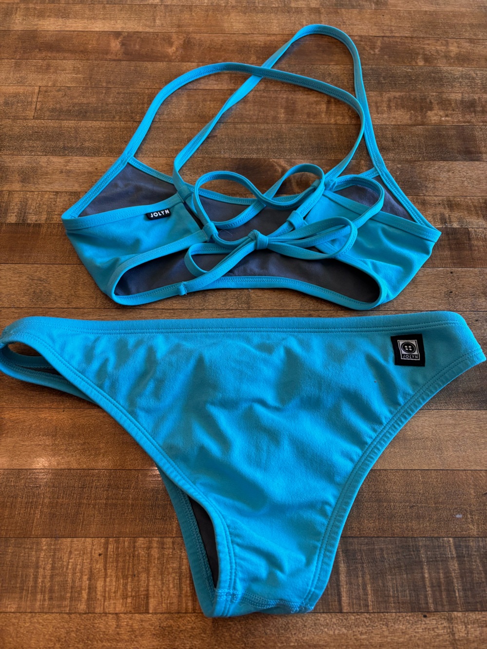 Jolyn Hawaii Blue Bikini set size medium - Picture 2 of 4